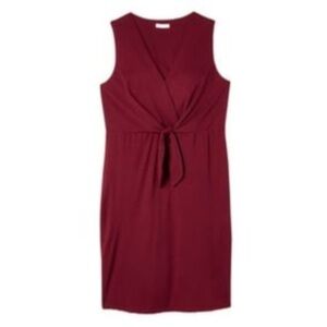 Chic Sleeveless Burgundy Midi Dress